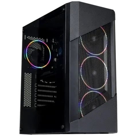 darkFlash Pollux Mid Tower ATX Gaming PC Case with 2 x 140CM Rainbow Fan