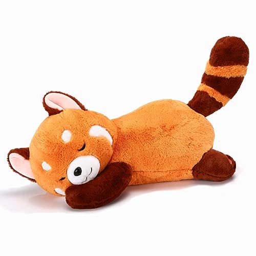 Sleepy Red Panda Stuffed Animal Pillow 