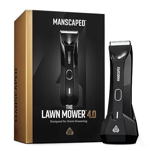 MANSCAPED® The Lawn Mower® 4.0, Electric Groin Hair Trimmer, Replaceable SkinSafe® Ceramic Blade Heads, Waterproof Wet/Dry Clippers, Rechargeable, Wireless Charging, Male Hygiene Grooming Razor - The Lawn Mower 4.0