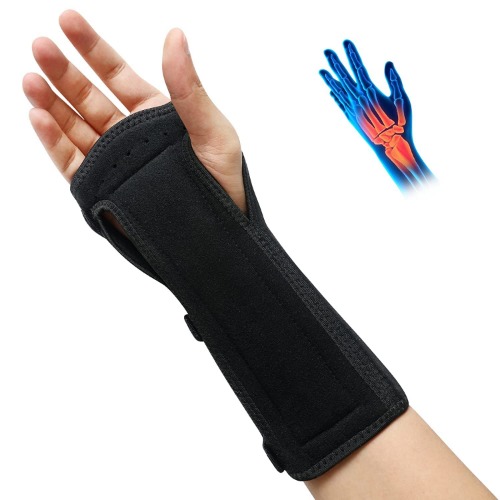Carpal Tunnel Wrist Brace, Night Sleep Wrist Support with Soft Cushion, Carpal Tunnel Relief, Wrist Pain, Sprain, Sports Injuries, Joint Instability, Adjustable One Size for Left and Right Hand