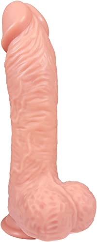 The Viking by FUKENA - Long and Thick Realistic Dual Density Silicone Dildo, 8.0 Inches Insertable (Light Skin)