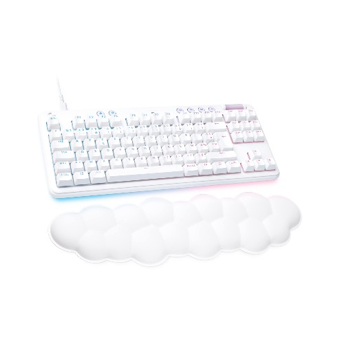 Logitech G713 Clavier Gamer Filaire Mécanique Avec Éclairage RGB LIGHTSYNC, Interrupteurs Tactiles (GX Brown) et Repose-Poignet Pour Clavier, Compatible PC et Mac, Français AZERTY - Blanc