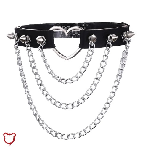 Spike Heart Thigh Chain Garter