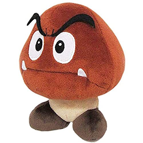 Little Buddy Super Mario All Star Collection 1427 Goomba Stuffed Plush, 5", Multi-colored - Collection - Goomba