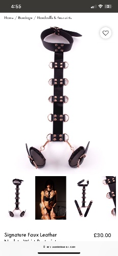 Signature Faux Leather Neck to Wrist Restraint | Ann Summers
