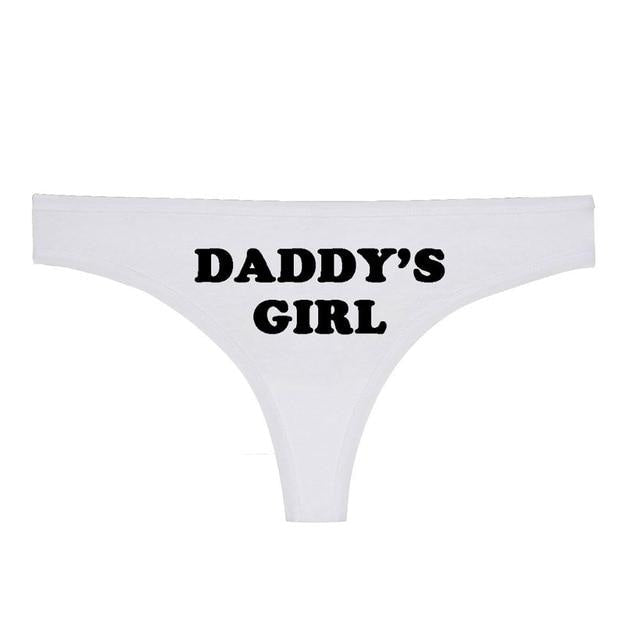 Daddy's Girl Thong - White / M
