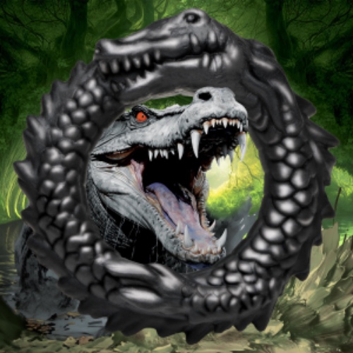 Black Caiman Silicone Cock Ring | Default Title