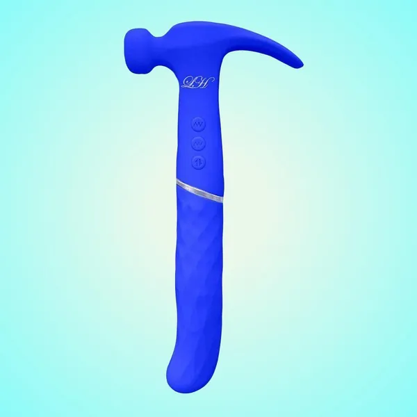 Love Hamma Curved Multi-function Vibrator - Blue by Condomania.com