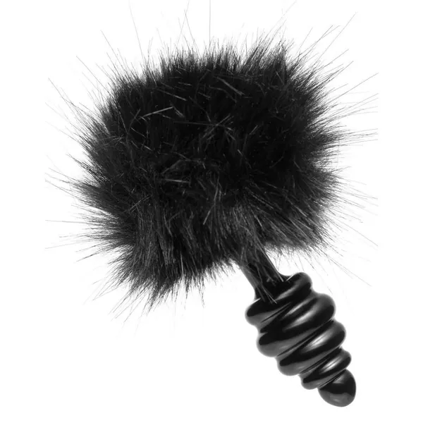 Black Bunny Tail Anal Plug by Condomania.com