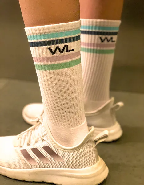 Striped Tube Socks by Woodley + Lowe