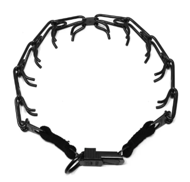 Herm Sprenger Black Stainless Steel Prong Dog Training Collar with Quick Release Buckle Ultra-Plus Pet Pinch Collar No-Pull Collar for Dogs Made in Germany