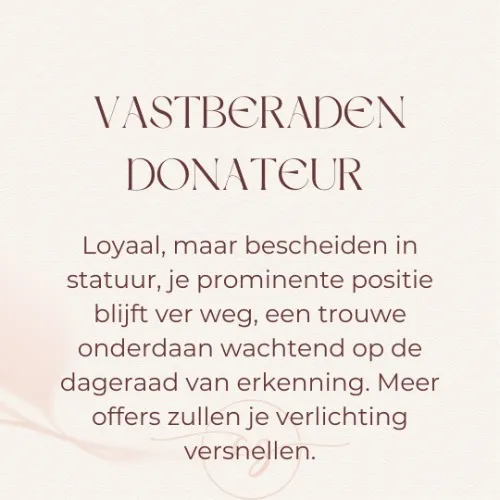 Vastberaden Donateur 