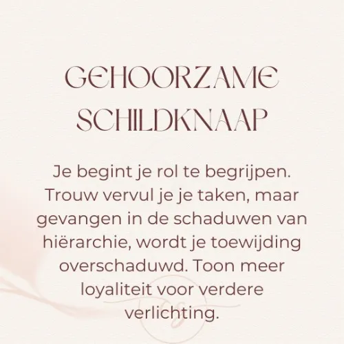 Gehoorzame Schildknaap