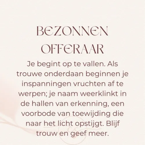 Bezonnen Offeraar