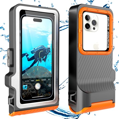 Waterproof Phone Case for Underwater Touch Screen Photography, Diving Snorkeling Swimming Surfing Housing for iPhone 15 Pro Max/15 Pro Samsung S24 Ultra/S24 Plus No More Than 6.9 Inch Smartphones