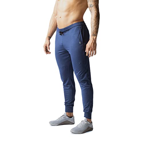 Born Primitive Men's Athletic Joggers - Comfortable Pants with Pockets, Soft and Stretchy Joggers - Medium - Navy Blue