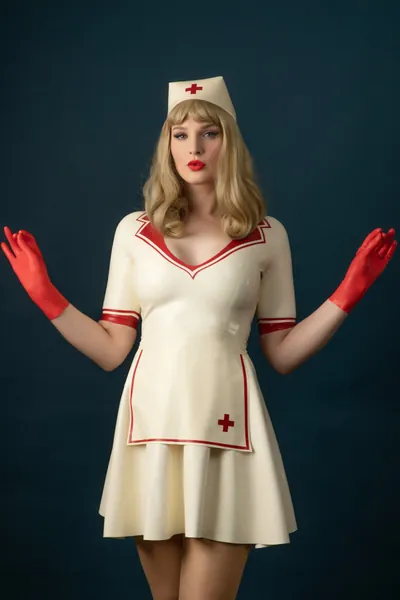 Latex Krankenschwester Kleid