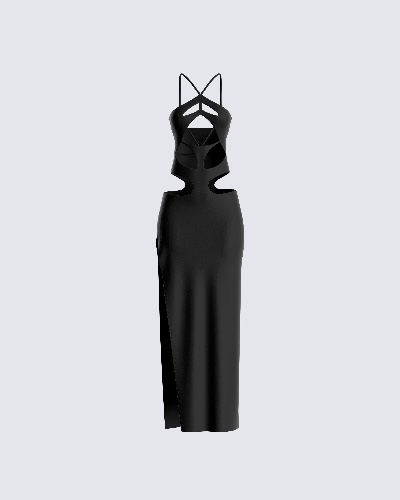Carrie Black Cut Out Dress | XS