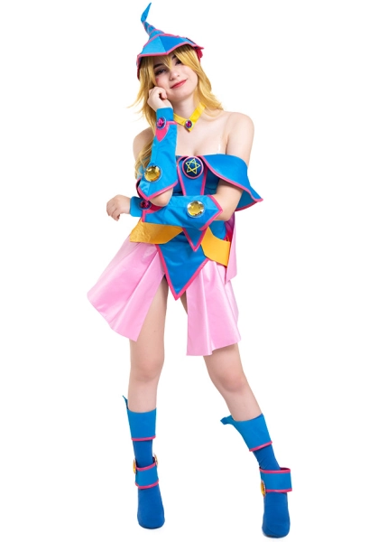 Yu-Gi-Oh Dark Magician Girl Cosplay Costume with Hat
