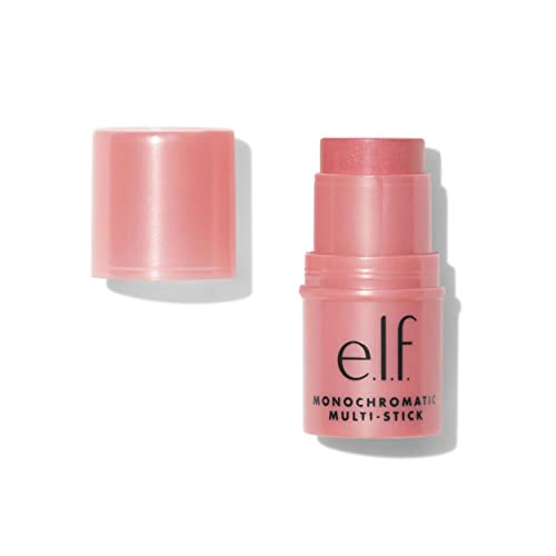 e.l.f. Monochromatic Multi Stick, Luxuriously Creamy & Blendable Color, For Eyes, Lips & Cheeks, Dazzling Peony, 0.155 Oz (4.4g) - Dazzling Peony - 0.17 Ounce (Pack of 1)