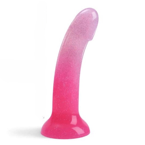 Love to Love Dildolls Sunrise Pink Glitter Silicone Dildo