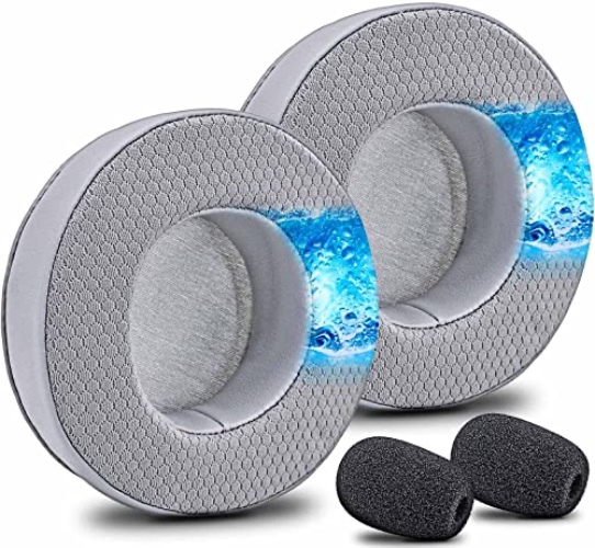 Virtuoso XT Ear Pads Replacement for Virtuoso RGB Wireless SE XT Headset, Cooling Gel, More - Softer Memory Foam, Added Thickness, Extra Durability by JESSVIT (Virtuoso XT Cooling Gel Earpads Gray) - Virtuoso XT Cooling Gel Earpads White