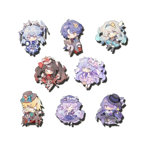 Honkai Star Rail Brooch Acheron Sparkle Black Swan Firefly Cute Cartoon Metal Badge Lapel Ornamental Pins for Unisex - Sunday