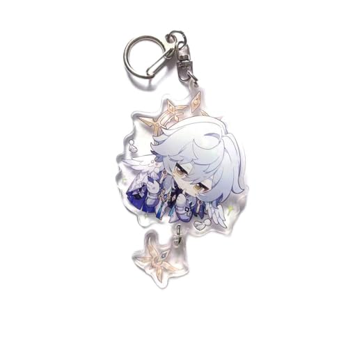 Cute Honkai Star Rail Cosplay Acrylic Keychain G Shaped Buckle Accessories Bag Car Pendant Key Ring Game Fans Gift - Hrs-sunday