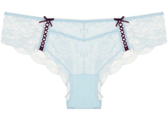 Calcinha Boyshort Renda Celine Azul Bb