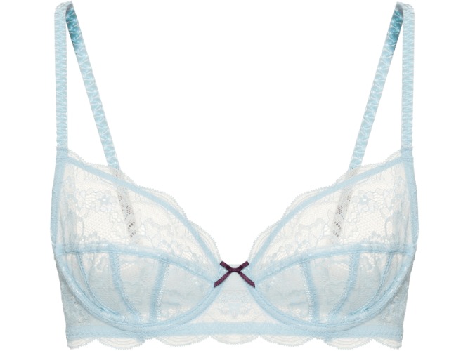 Sutiã Underwire Cobertura Total Renda Celine Azul Bb