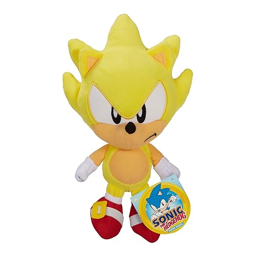 Sonic The Hedgehog Super Sonic 7-Inch Plush Collectible Stuffed Figure - Super Sonic