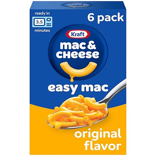 Kraft Easy Mac Original Mac & Cheese Macaroni and Cheese Dinner, 6 ct Packet - 6 Pouches
