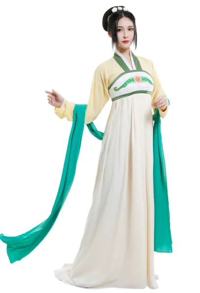 Avatar The Last Airbender Toph Beifong Cosplay Costume Ancient Chinese Style Dress Hanfu Full Set with Headwear Shawl
