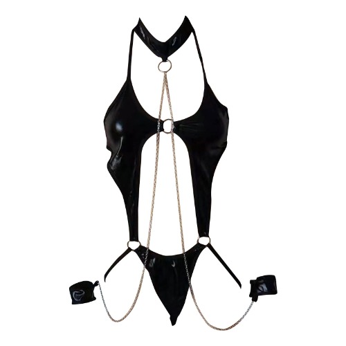 AMhomely Sexy Underwear Female Naughty Erotic Outfits Ladies Sexy Jumpsuit Leatherwear Clubwear Tight Uniform Underwear Slutty Underwears Nightwear Sets for Women UK Sale Clearance