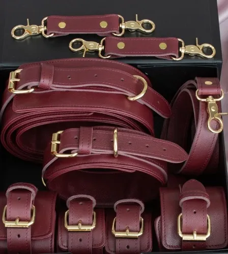 Luxury Leather BDSM Bondage Set