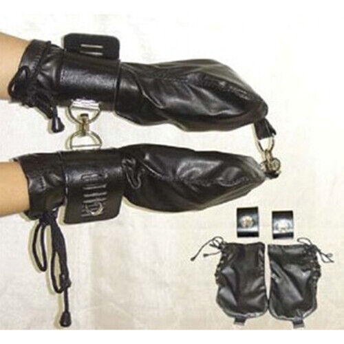 Dog Gloves Restraint Bondage BDSM PU Leather Mittens Handcuffs Woman Cosplay  | eBay