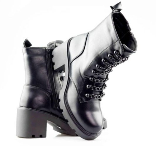 Womens Ladies Chunky Block Heel Fashion Combat Walking Ankle Boots Shoes Size  | eBay