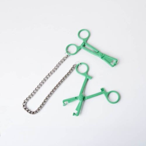Green Nipple "Tube Clamps" on Chain, BDSM Toy, Fetish, Medical Fantasy 8718924230114 | eBay
