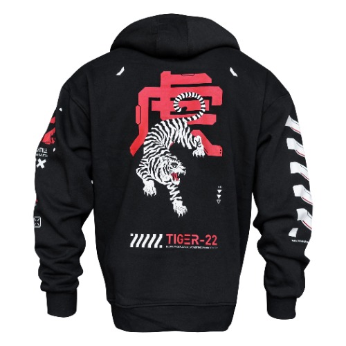 Tiger-22 RD Black Hoodie | XL