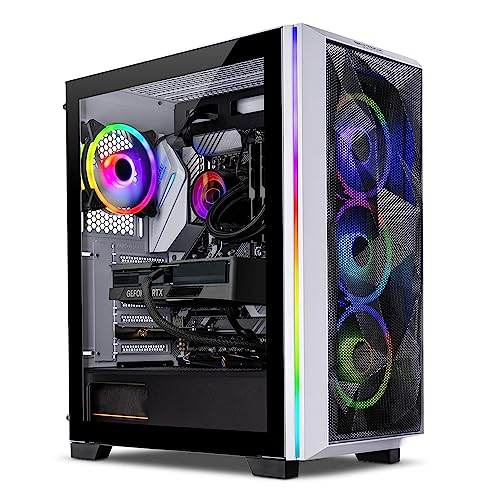 Skytech Chronos Gaming PC Desktop – AMD Ryzen 7 5700X 3.4 GHz, NVIDIA RTX 4070, 1TB NVME SSD, 16GB DDR4 RAM 3200, 750W Gold PSU, 240mm AIO, 11AC Wi-Fi, Windows 11 Home 64-bit - 5700X | 4070