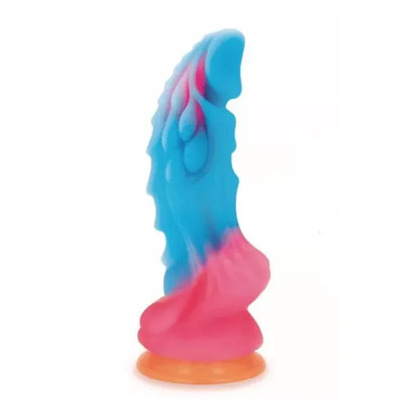 Icon Brands Alien Nation Dragon Silicone Glow in the Dark Creature Dildo - Multicolor