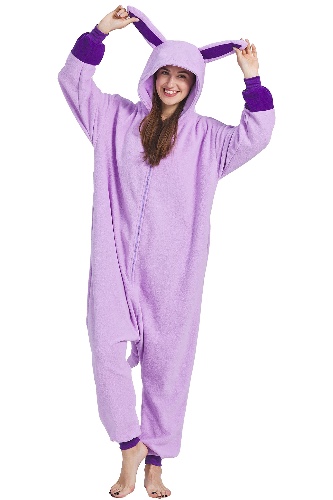 Adult Espeon Onesie Pajamas Animal Cosplay Costume Christmas Sleepwear for Women And Men