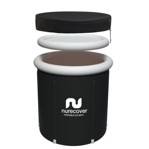 nurecover® - Portable Ice Bath | Thermo Lid + 2-in-1 Air Tight Lid & Carry Case