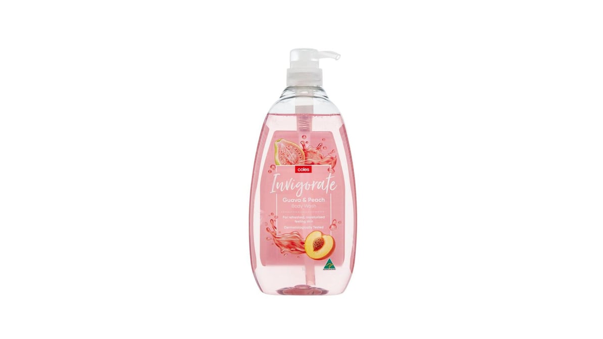Coles Guava & Peach Body Wash (1 L)