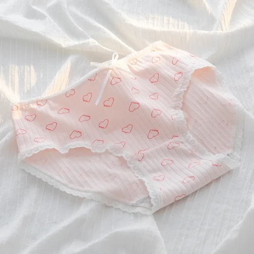 Heart & Bunny Panties - Pink Heart