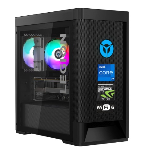 Lenovo Legion Tower T5 Gaming Desktop, Intel Core i7-11700F Processor, GeForce RTX 3060, 32GB RAM, 512GB PCIe SSD + 1TB HDD, HDMI, RJ45, DisplayPort, Wi-Fi 6, Windows 11 Pro, Wired KB & Mouse, Black - 32GB RAM | 512GB SSD + 1TB HDD