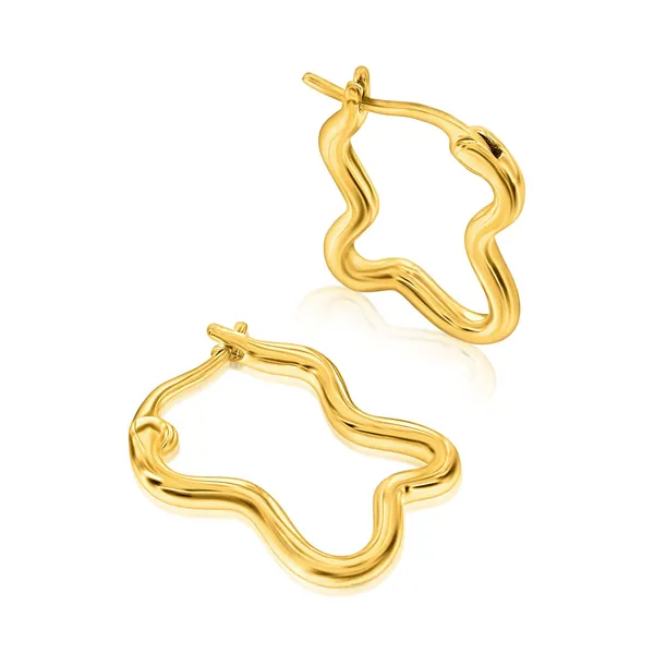 The  Wave Gold Hoop Earrings