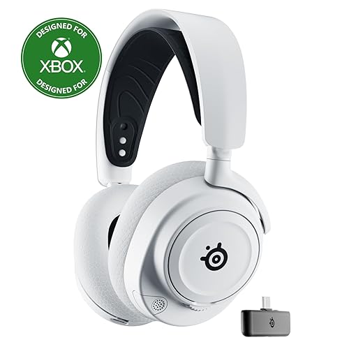 SteelSeries Arctis Nova 7X Wireless Multi-Platform Gaming Headset — Neodymium Magnetic Drivers — 2.4GHz+Bluetooth — 38Hr USB-C Battery — AI Mic — Xbox Series X|S, PC, PS5, Switch, VR, Mobile - White - Xbox - White