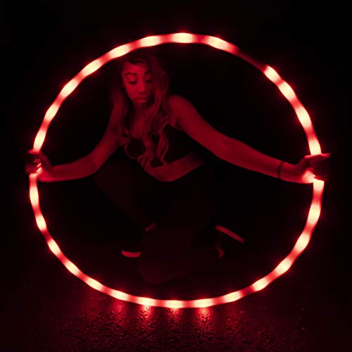 GlowCity Light up LED Hula Hoops - Fiery Red