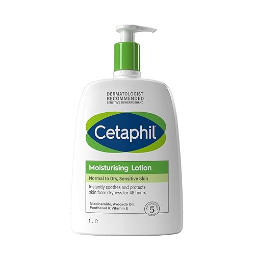 Cetaphil Face & Body Moisturiser, 1L, Moisturising Lotion For Normal To Dry, Sensitive Skin, With Niacinamide & Vitamin E - 1L (New Version)